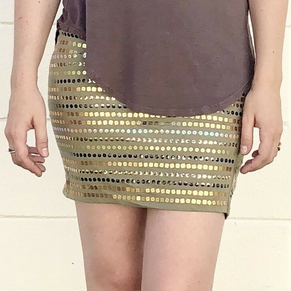 Wet Seal Skirt Size S - Glitter Pattern - Aztec